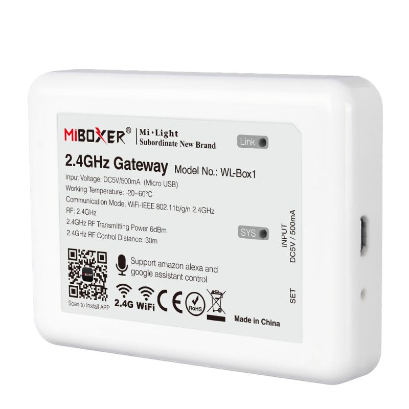 LED Solution Mi-Light MiBoxer RF WIFI brána verze 1 - POSLEDNÍ KUS WL-BOX1