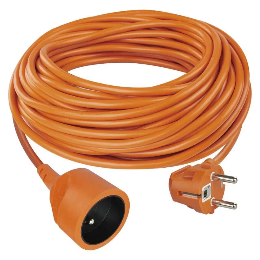 EMOS Oranžový prodlužovací kabel - spojka, 30m, 1 zásuvka, PVC, 230V, 1.5mm2 P01130