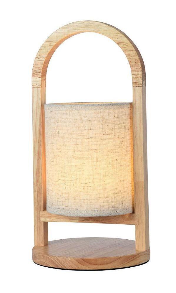 LED Solution Béžová LED stolní nabíjecí lampa s dřevěným dekorem 320mm 1,5W 23091