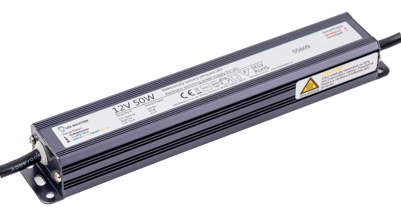 LED Solution LED zdroj (trafo) 12V 50W IP67 SLIM 05609