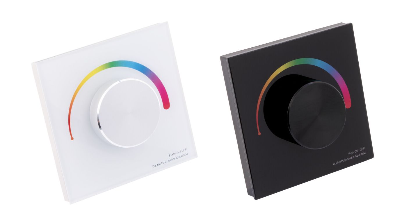 T-LED DimLED nástěnný ovladač pro RGB LED pásky Vyberte barvu: Černá 069207