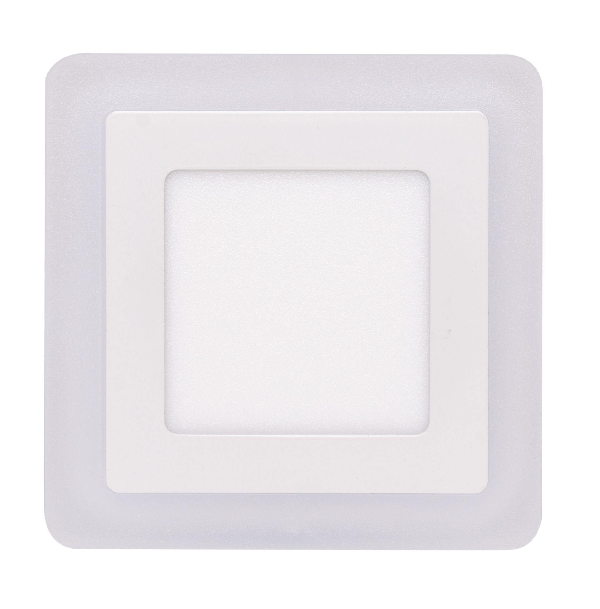 Ecolite Bílý vestavný LED panel hranatý 145 x 145mm 6W+3W podsvícený LED-DUO-S6W