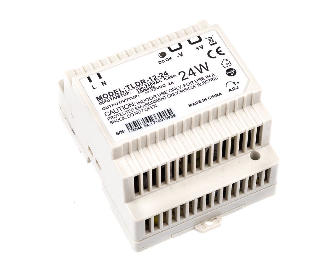 T-LED LED zdroj na DIN lištu 12V 24W