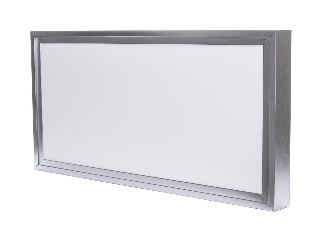 LED Solution Stříbrný přisazený LED panel s rámečkem 300 x 600mm 24W Premium Barva světla: Studená bílá 191013_191020