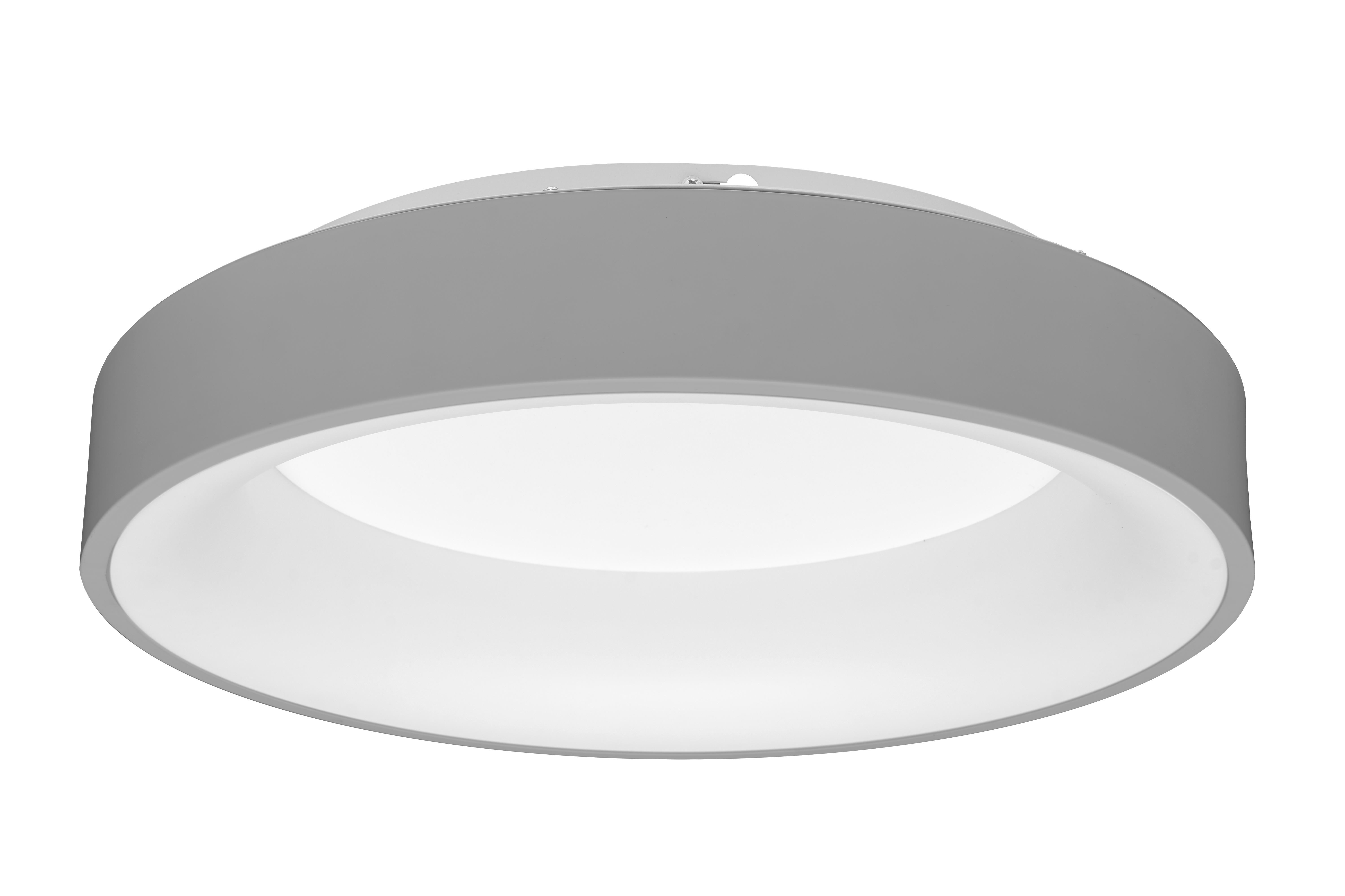 Ecolite Šedé LED stropní/nástěnné svítidlo kulaté 40W WMKL01R-40W/LED-SED