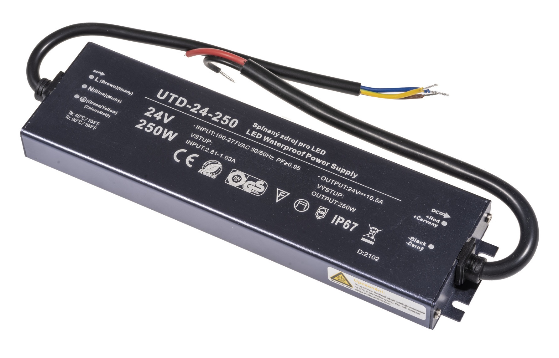 T-LED LED zdroj (trafo) 24V 250W IP67 Premium