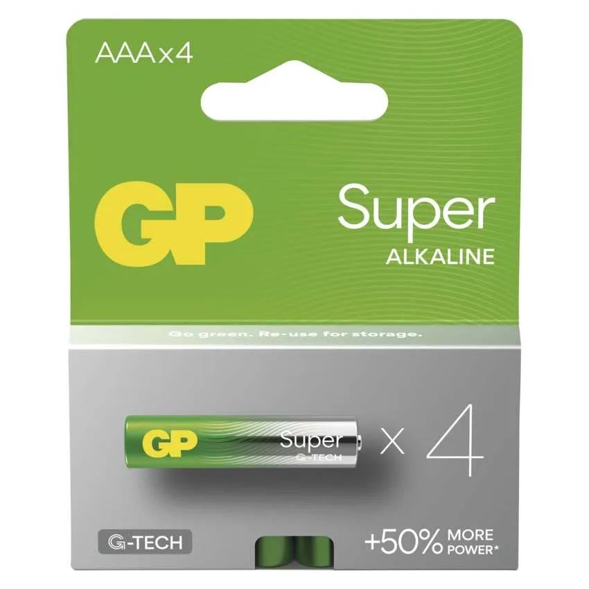 EMOS Alkalická baterie GP Super AAA (LR03), 4ks B01114