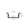 recessed 3 cross section