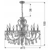 pol pl Zyrandol krysztalowy zloty 73cm 8xE14 AURORA 38 98644 8580 3