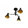 116745 5 pol pl lampa sufitowa czarno zlota mat regulowana 3x40w less 33 70975 8201 6