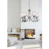 pol pl Lampa wiszaca chromowa bialy abazur tkany 5x40W Arnika Candellux 35 21687 8449 2