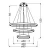 pol pl Nowoczesna lampa wiszaca LUNE 50 40 30 cm LED POTROJNA 60W 4000K zloty 46675 1