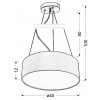 pol pl Lampa wiszaca okragla szara 40cm regulowana 3x40W Kioto Candellux 31 67722 8386 2