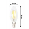 LED žárovka svíčka Filament 4W E14 stmívatelná