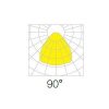 Černé lištové LED svítidlo 150cm 66W 90° 3F