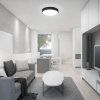 Černé přisazené LED svítidlo Plano kulaté 295mm 24W IP44