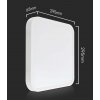 Bílé přisazené LED svítidlo čtvercové 295x295mm 24W IP44