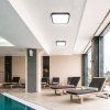 Černé přisazené LED svítidlo Plano čtvercové 295x295mm 24W IP44