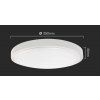 Bílé přisazené LED svítidlo Plano kulaté 350mm 24W IP44 s pohybovým MW čidlem a DO