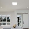 Bílé přisazené LED svítidlo čtvercové 295x295mm 18W IP44 s pohybovým MW čidlem a DO