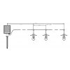 Designový solární LED světelný řetěz 15m 15x LED 3W IP44