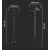 Černé zahradní LED svítidlo zapichovací 7W IP65 53cm