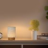Béžová LED stolní nabíjecí lampa s dřevěným dekorem 175mm 3W