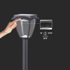 Černá LED zahradní solární lampa 2W IP65 93cm