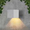 Bílé LED fasádní solární svítidlo hranaté s pohybovým čidlem 9W IP65