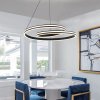 Černé závěsné LED svítidlo designové kulaté 60cm 40W CCT