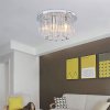 Chromové křišťálové stropní svítidlo 24cm pro žárovku 5x E14