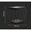 Černá LED zahradní solární lampa 1W IP44