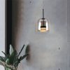 Černé závěsné LED svítidlo s jantarovým stínidlem 23cm 6W