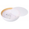 Bílé LED stropní svítidlo Calabria s dřevěným dekorem kulaté 24W