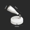 Bílé LED bodové svítidlo 4,5W s vypínačem