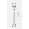 Pozinkovaný zahradní sloupek Vejers pro žárovku E27 92cm