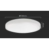 Bílé přisazené LED svítidlo kulaté 350mm 36W IP44 Premium