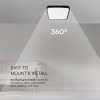 Černé přisazené LED svítidlo čtvercové 295x295mm 24W IP44 Premium