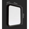 Černé přisazené LED svítidlo čtvercové 295x295mm 24W IP44 Premium