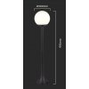 Černo-opálový zahradní sloupek pro žárovku E27 IP44 97cm