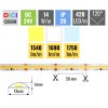 Digitální COB LED pásek 14W/m 24V bez krytí IP20