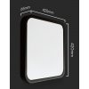 Černé přisazené LED svítidlo čtvercové 420x420mm 48W IP44 Premium
