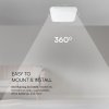 Bílé přisazené LED svítidlo čtvercové 420x420mm 48W IP44 Premium