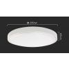 Bílé přisazené LED svítidlo Plano kulaté 295mm 18W IP44 Premium s pohybovým MW čidlem a DO