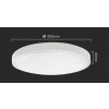 Bílé přisazené LED svítidlo kulaté 350mm 24W IP44 Premium s pohybovým MW čidlem a DO