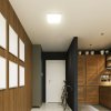 Bílé přisazené LED svítidlo čtvercové 295x295mm 18W IP44 Premium s pohybovým MW čidlem a DO