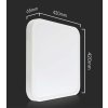 Bílé přisazené LED svítidlo čtvercové 420x420mm 36W IP44 Premium s pohybovým MW čidlem a DO