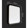 Černé přisazené LED svítidlo čtvercové 295x295mm 18W IP44 Premium s pohybovým MW čidlem a DO
