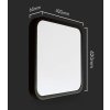 Černé přisazené LED svítidlo čtvercové 420x420mm 36W IP44 Premium s pohybovým MW čidlem a DO