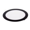 Černý vestavný LED panel kulatý 225mm 27W 24V RGB+CCT